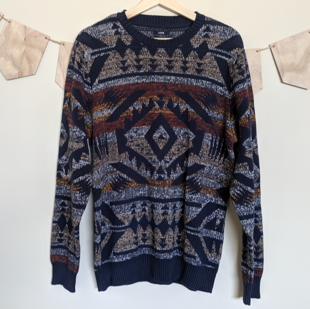 NWT American Rag Aztec Oversized Grandpa Sweater